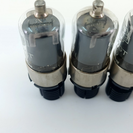 4 X 6J7GT MULLARD TUBE. 1960s PROD. BLACK PLATES. QUAD. 45. CB402