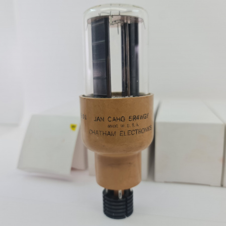 4 X 5R4WGY CHATHAM ELECTRONICS TUBE. BLACK PLATES. 49. CB402