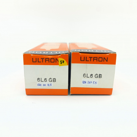 2 X 6L6GB ULTRON TUBE. 1980s RUSSIAN PROD. MATCHED PAIR. 50. CB402