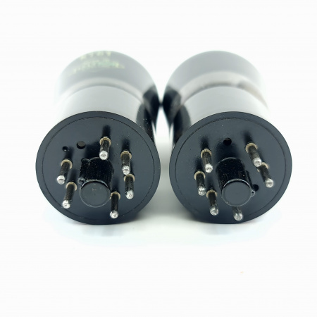 2 X KT61 HALTRON TUBE. 1950s BRIMAR PROD. BLACK PLATES. 13. CB401