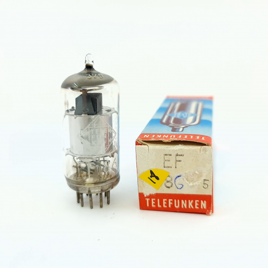 1 X EF86 TELEFUNKEN TUBE. 1960s PROD. CHROME PLATE. 18. CB401