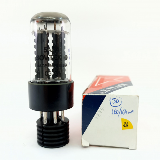 1 X 5AR4 SOVTEK TUBE. 160/164mA EMISSION. 26. CB401