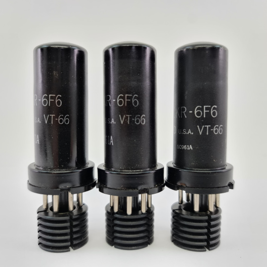 3 X JAN CKR 6F6 / VT66 KEN-RAD TUBE....