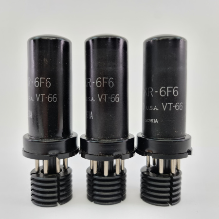 3 X JAN CKR 6F6 / VT66 KEN-RAD TUBE. 1940s PROD. 31. CB401