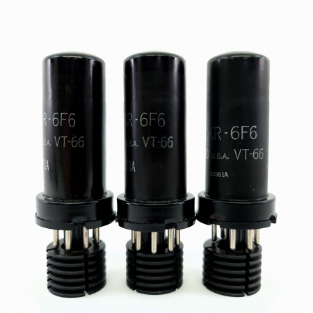 3 X JAN CKR 6F6 / VT66 KEN-RAD TUBE. 1940s PROD. 31. CB401