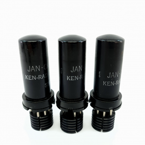 3 X JAN CKR 6F6 / VT66 KEN-RAD TUBE....