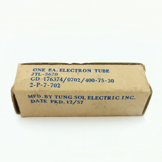 2 X JTL 5670 TUNG-SOL TUBE. 1950s...
