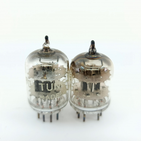 2 X JTL 5670 TUNG-SOL TUBE. 1950s PROD. BLACK PLATES. SQUARE GETTER. 34. CB401