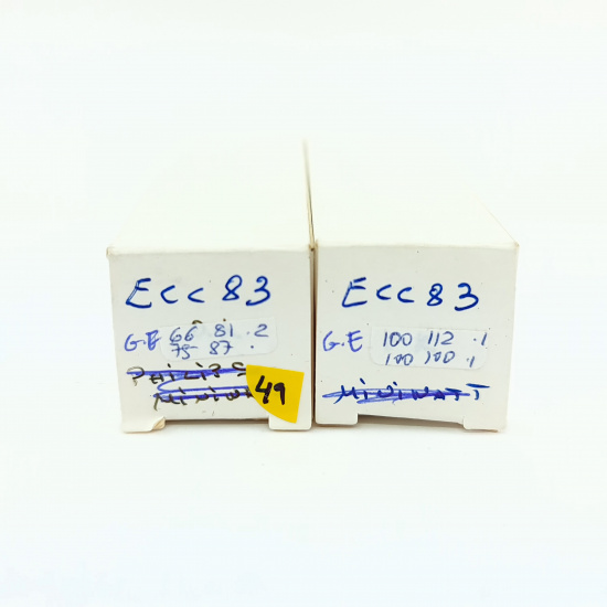 2 X ECC83 GENERAL ELECTRIC TUBE....