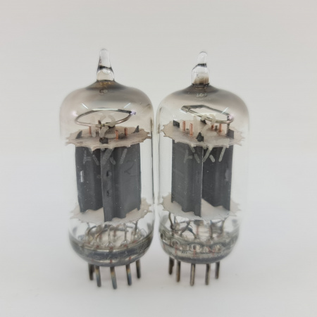 2 X ECC83 GENERAL ELECTRIC TUBE. 1960s PROD. D-GETTER. USED. 49. CB401