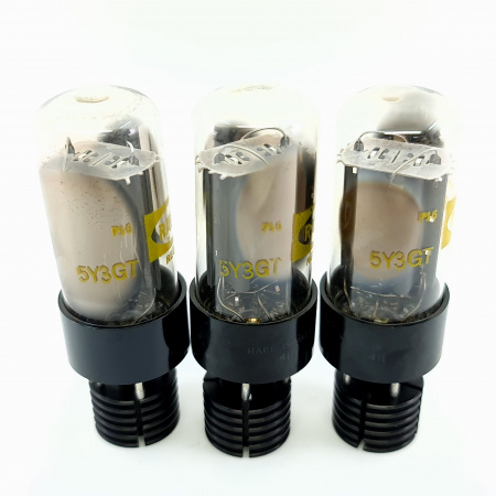 3 X 5Y3GT RAYTHEON TUBE. 1970s JAPAN PROD. DUAL GETTER. 53. CB401
