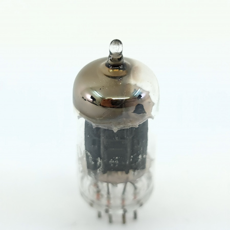 1 X ECC83 RCA TUBE. 1960s PROD. BLACK PLATES. SQUARE GETTER. USED. 54. CB401