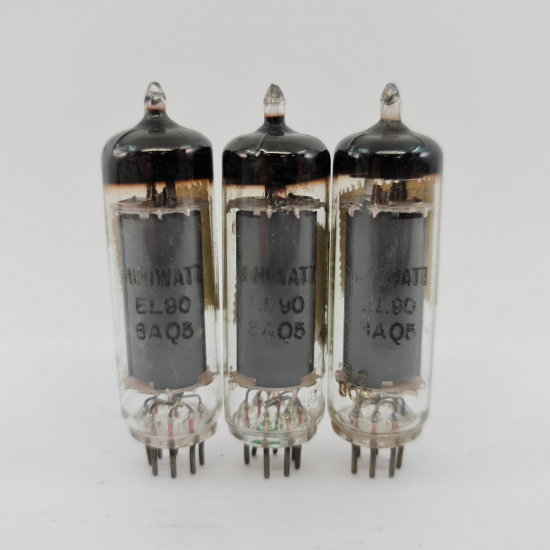 3 X 6AQ5 / EL90 MINIWATT TUBE. 1950s...