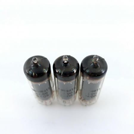 3 X 6AQ5 / EL90 MINIWATT TUBE. 1950s PROD. SOLID GETTER. 58. CB401