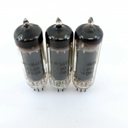 3 X 6AQ5 / EL90 MINIWATT TUBE. 1950s PROD. SOLID GETTER. 58. CB401