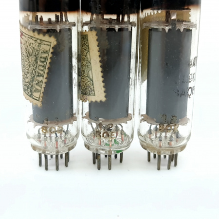 3 X 6AQ5 / EL90 MINIWATT TUBE. 1950s PROD. SOLID GETTER. 58. CB401