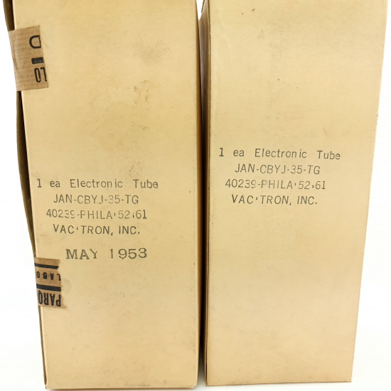 2 X JAN CBYJ 35TG VAC-TRON TUBE....