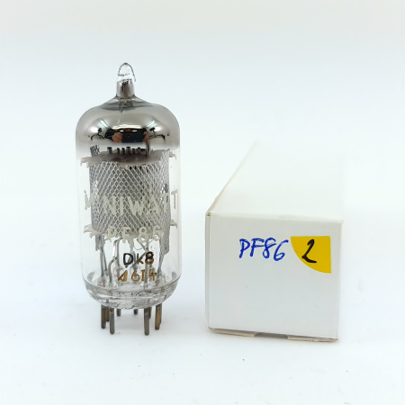 1 X PF86 MINIWATT TUBE. 1960s PHILIPS PROD. MESH PLATE. 2. CB404