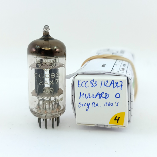 1 X ECC83 / 12AX7 MULLARD TUBE. 1960s PROD. B-CODES. 4. CB404