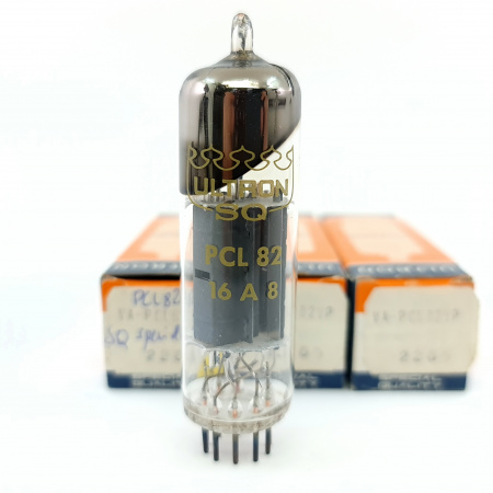 3 X PCL82 ULTRON TUBE. SQ: SPECIAL QUALITY. GOLD LOGO. COPPER RODS. 13. CB404