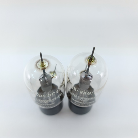 2 X HK 24G / 3C24 HEINTZ AND KAUFMAN GAMMATRON TUBE. MATCHED PAIR. 14. CB404
