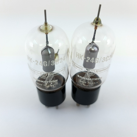 2 X HK 24G / 3C24 HEINTZ AND KAUFMAN GAMMATRON TUBE. MATCHED PAIR. 14. CB404