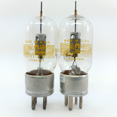 2 X 3C24 UNITED ELECTRONICS TUBE. 1950s PROD. METAL BASE. MATCHED PAIR. 15. CB404