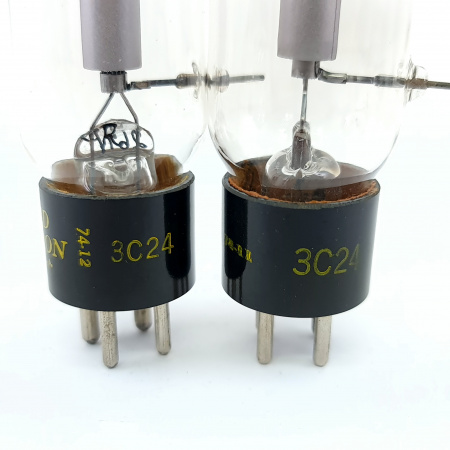 2 X 3C24 UNITED ELECTRON TUBE. 1970s PROD. MATCHED PAIR. 17. CB404