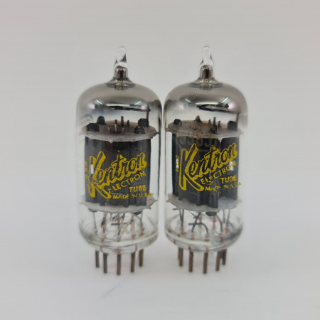 2 X 5963 KENTRON TUBE. 1950s PROD. 17MM BLACK PLATES. MATCHED PAIR. 17. CB404