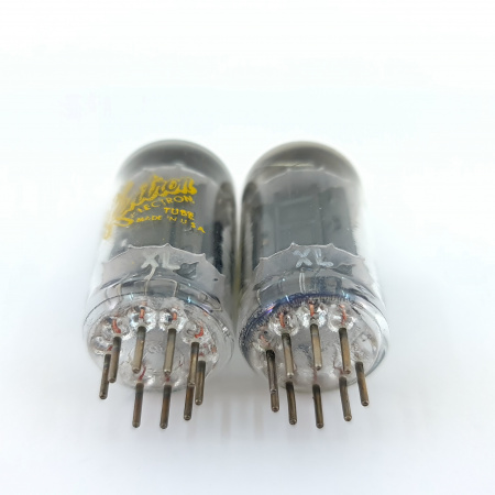 2 X 5963 KENTRON TUBE. 1950s PROD. 17MM BLACK PLATES. MATCHED PAIR. 17. CB404