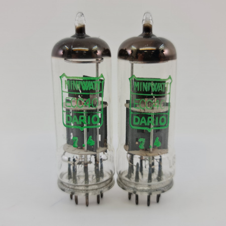 2 X ECC40 MINIWATT-DARIO TUBE. 1960s LA RT PROD. MATCHED PAIR. 23. CB404
