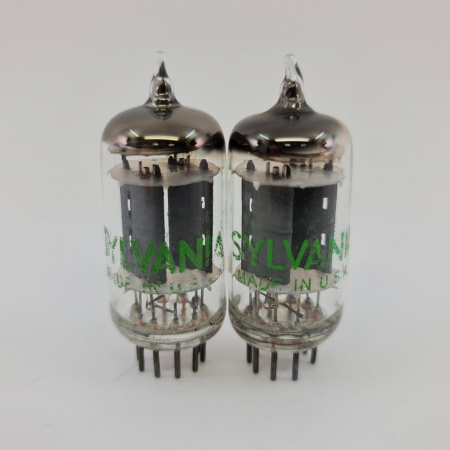 2 X 5965 SYLVANIA TUBE. 1960s PRODUCTION. 3 MICA. MATCHED PAIR. USED. 25. CB404