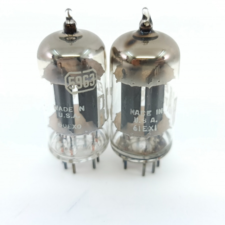2 X 5963 RCA TUBE. 1960s PROD. 17MM PLATES. PAIR. 26. CB404