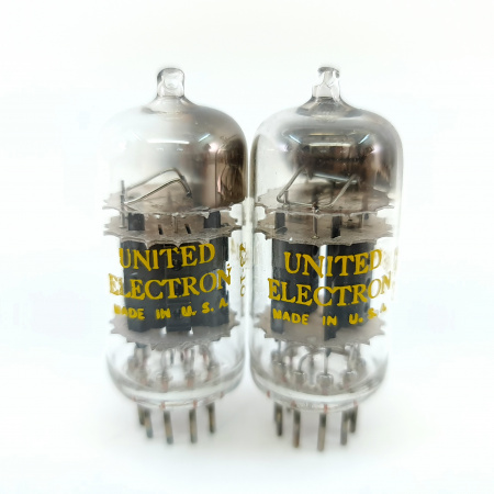 2 X 5814 UNITED ELECTRON TUBE. 1970s PROD. BLACK PLATES. 3 MICAS. 27. CB404
