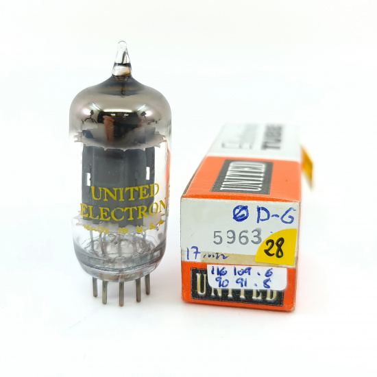 1 X 5963 UNITED ELECTRON TUBE. 1970s GENERAL ELECTRIC PROD. D-G. 28. CB404