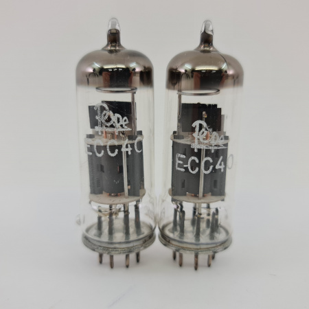 2 X ECC40 POPE TUBE. 1960s LA RADIOTECHNIQUE PROD. MATCHED PAIR. 30. CB404