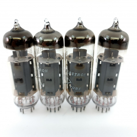 4 X EL84 HALTRON TUBE. 1960s RUSSIAN PROD. INVERTED CUP GETTER. USED. 31. CB404
