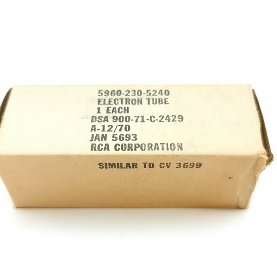 1 X JAN 5693 RCA TUBE. 1970s PROD....