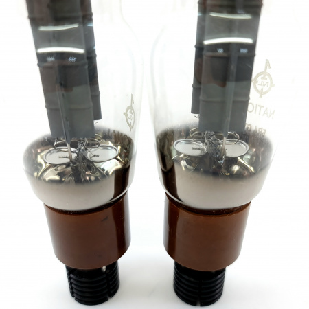 2 X 5R4GY NATIONAL TUBE. 1950s BRITISH PROD. BLACK PLATES. 39. CB404