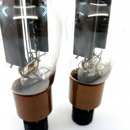 2 X 5R4GY NATIONAL TUBE. 1950s MARCONI PROD. BLACK PLATES. 40. CB404