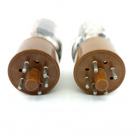 2 X 5R4GY NATIONAL TUBE. 1950s MARCONI PROD. BLACK PLATES. 40. CB404