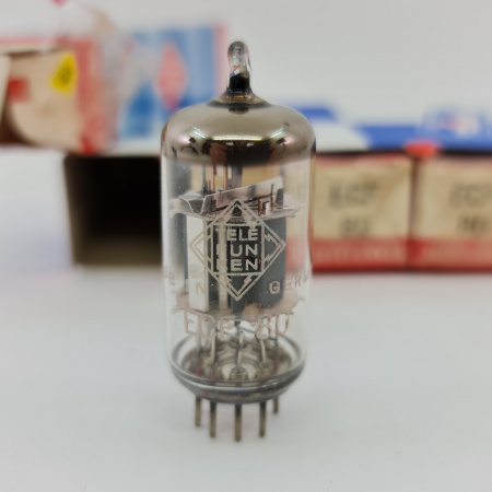 5 X ECF80 TELEFUNKEN TUBE. 1960s PROD. COPPER RODS. 42. CB404