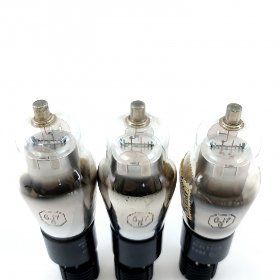 3 X 6J7G RCA TUBE. 1950s PROD. 004...