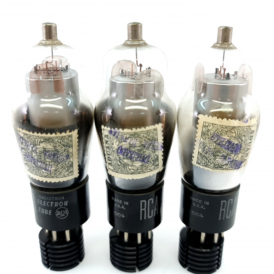 3 X 6J7G RCA TUBE. 1950s PROD. 004...