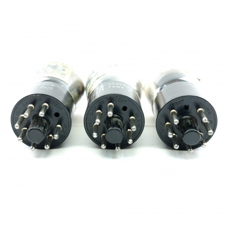 3 X 6J7G RCA TUBE. 1950s PROD. 004 PRODUCTION CODE. FLAT GETTER. 43. CB404