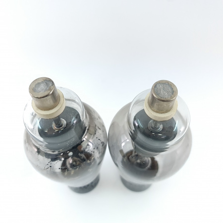 2 X VT-46A / 866A CHATHAM ELECTRONICS TUBE. 1940s PROD. ENGRAVED LOGO. 23.CB399
