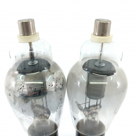 2 X VT-46A / 866A CHATHAM ELECTRONICS TUBE. 1940s PROD. ENGRAVED LOGO. 23.CB399
