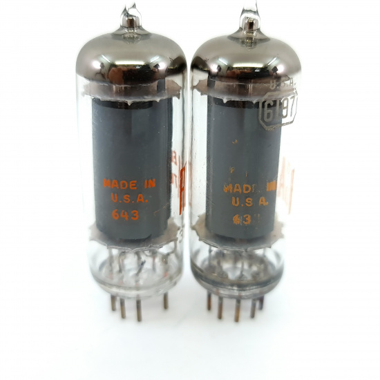 2 X 6197 RCA TUBE. 1960s PROD. 3...