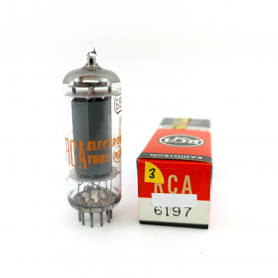 1 X 6197 RCA TUBE. 1960s PROD. 3 MICA. 3. CE8