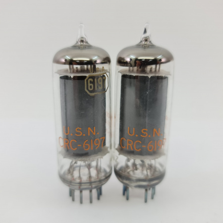 2 X 6197 RCA TUBE. 1960s PROD. 3 MICA. MATCHED PAIR. 5. CE8